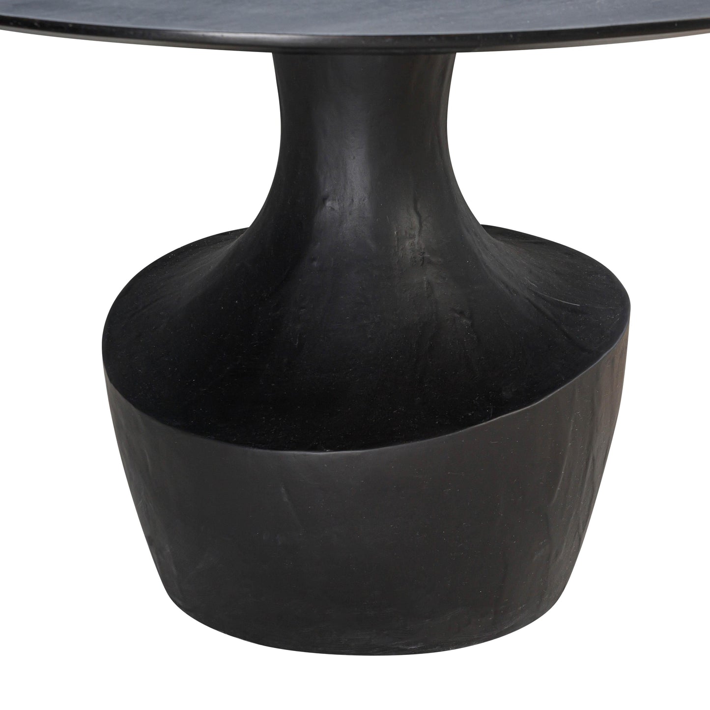 blaze black acacia & faux plaster dining table