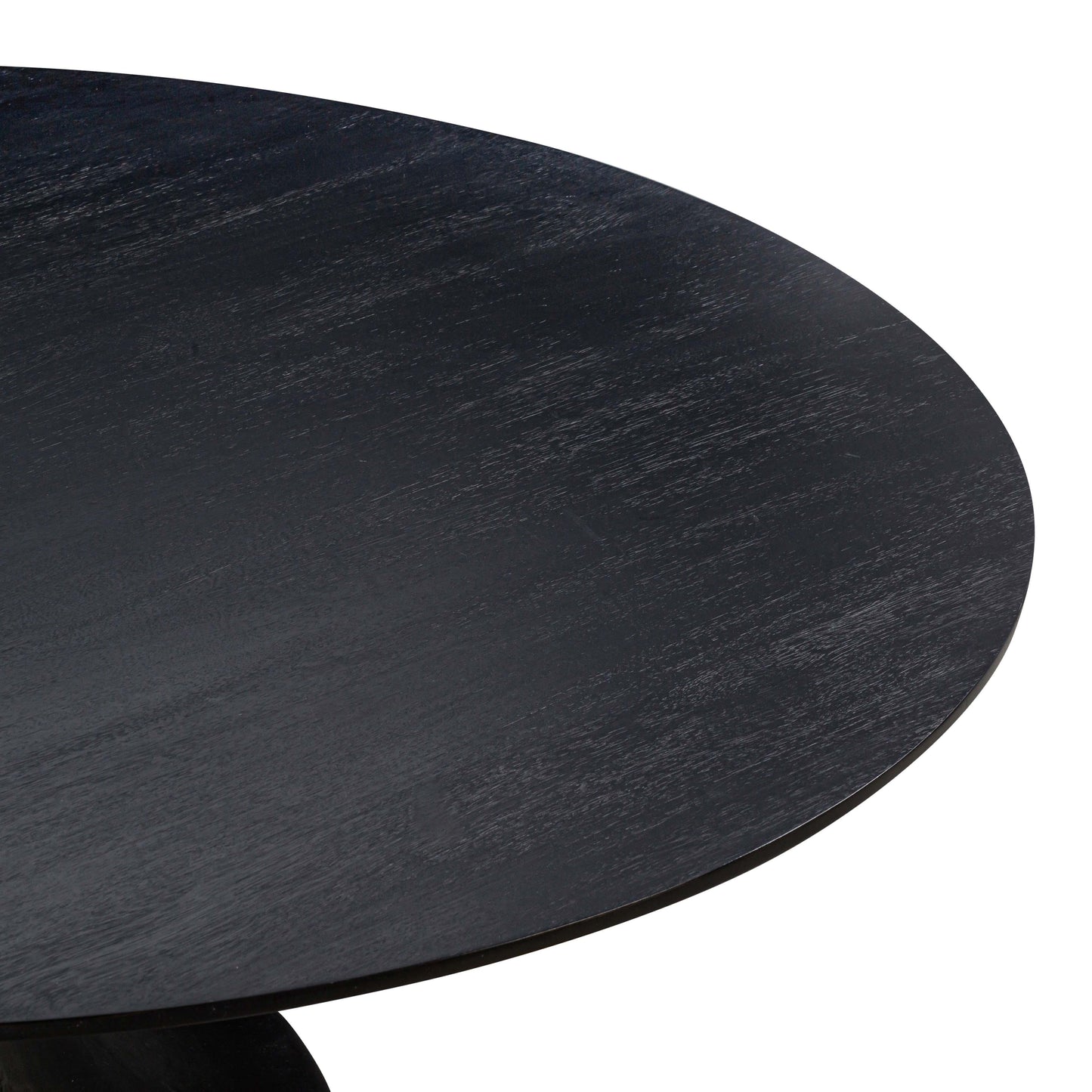 blaze black acacia & faux plaster dining table