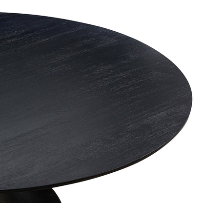 Blaze Black Acacia & Faux Plaster Dining Table