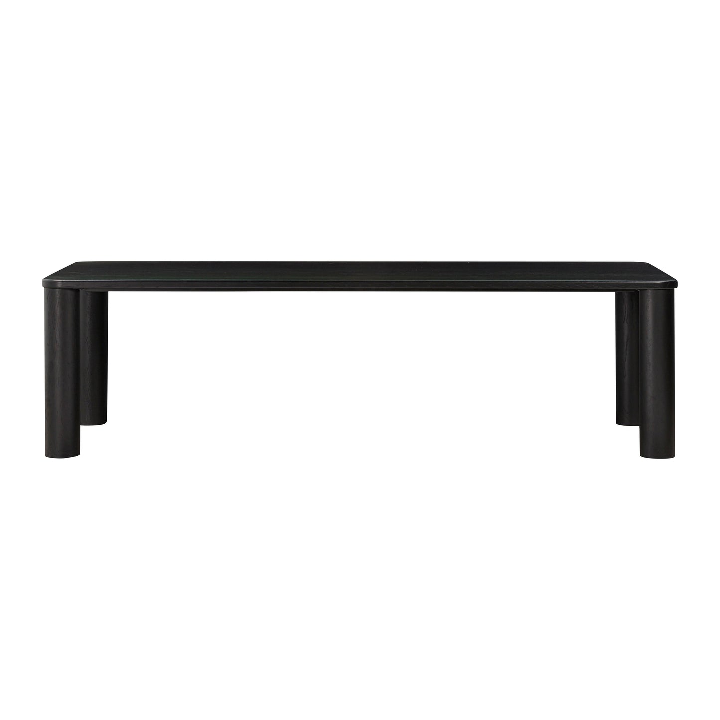 selena black oak rectangular dining table