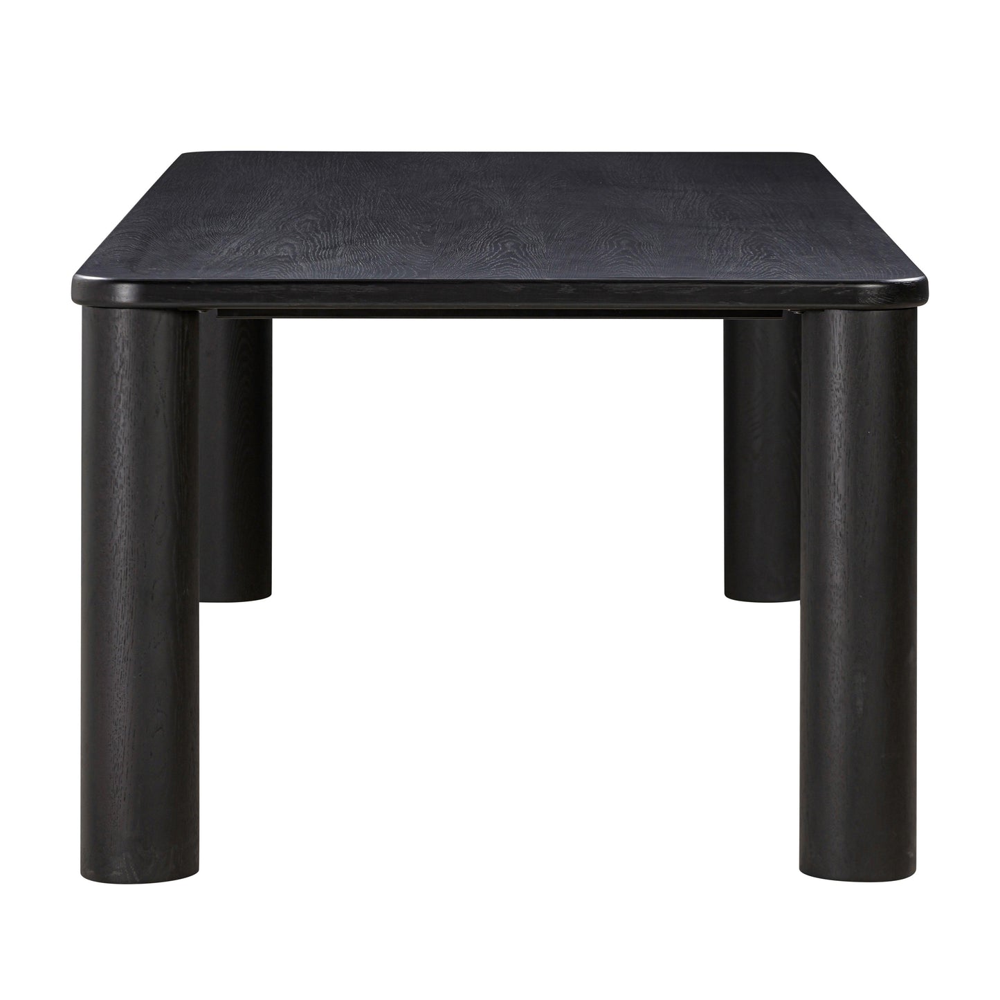 selena black oak rectangular dining table