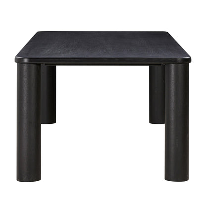 Selena Black Oak Rectangular Dining Table