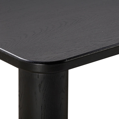 Selena Black Oak Rectangular Dining Table