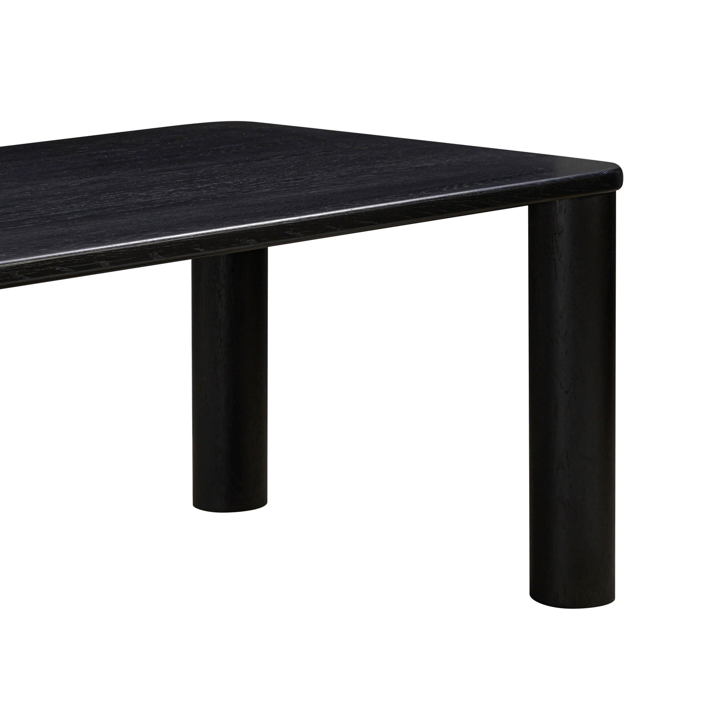 selena black oak rectangular dining table