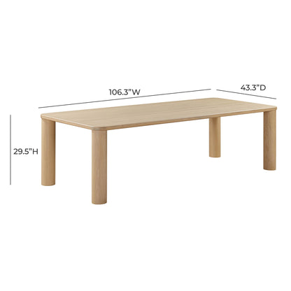 Selena Natural Oak Rectangular Dining Table