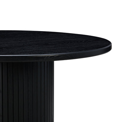 Opal Black Oak Round Dining Table