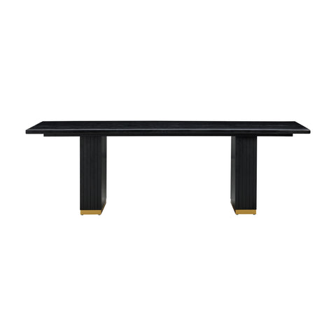 Opal Black Oak Rectangular Dining Table