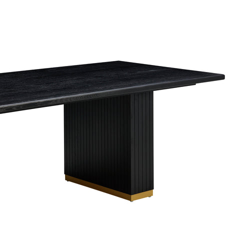 Opal Black Oak Rectangular Dining Table