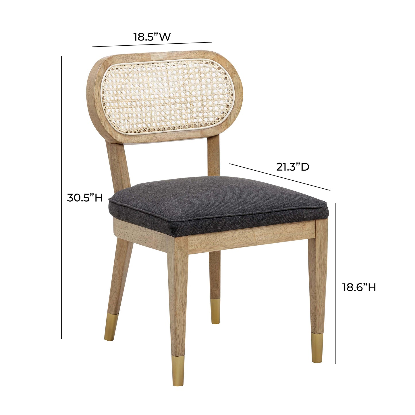 iris black dining chair