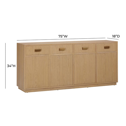 Isabelle Bellamy 75" Oak Buffet - image 7