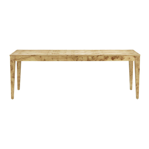 Valentina Capri 90" Natural Burl Rectangular Dining Table - image 3