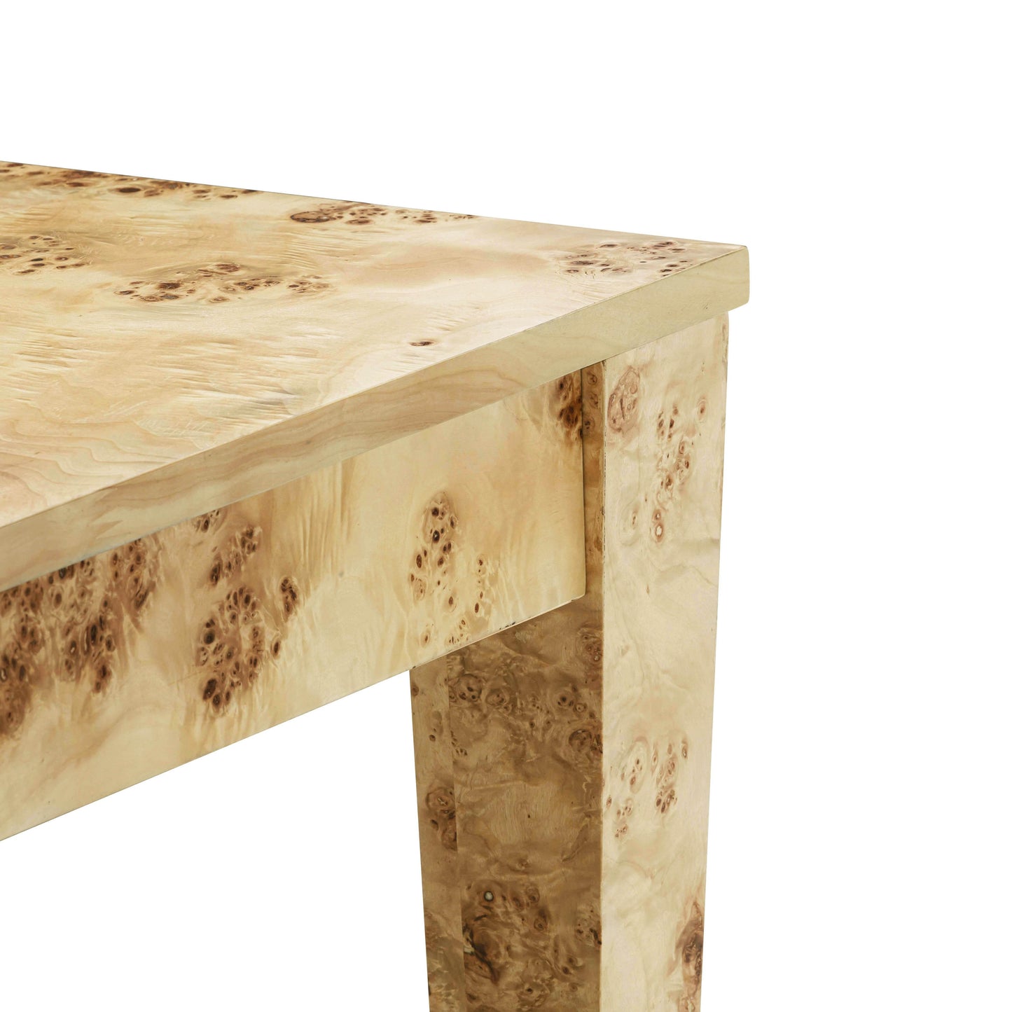 vanessa natural burl rectangular dining table