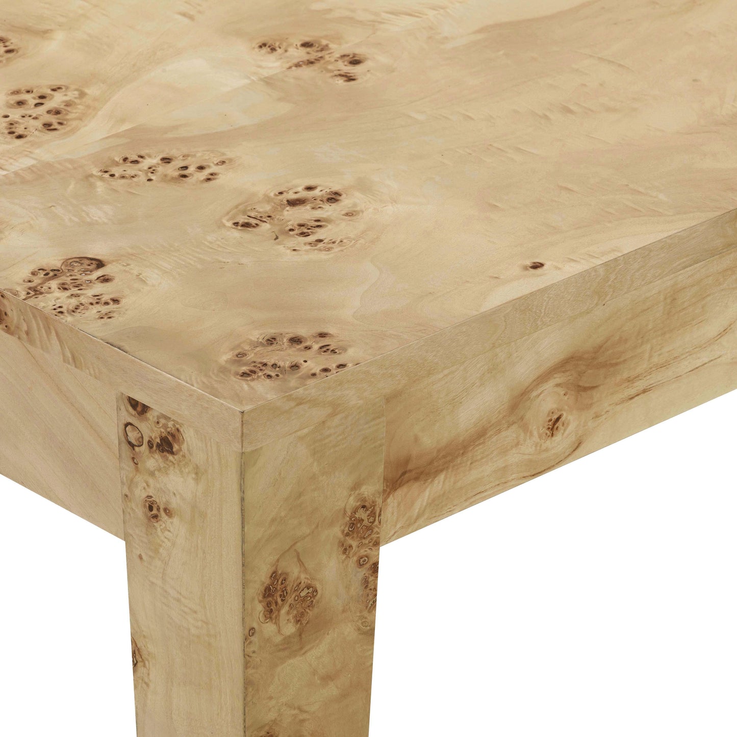 vanessa natural burl rectangular dining table