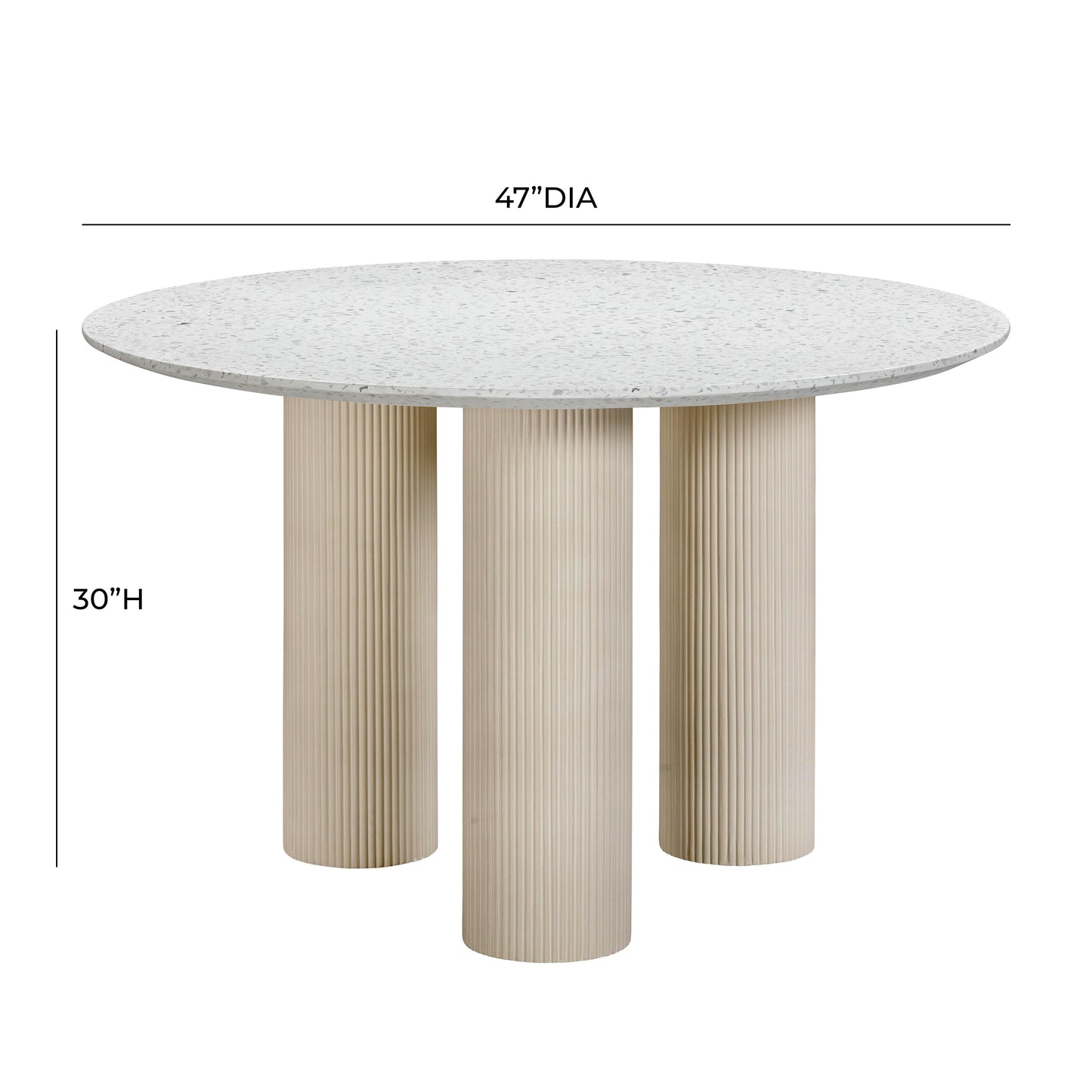 liza terrazzo concrete indoor / outdoor dining table