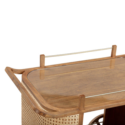 Lauren Natural Rattan Bar Cart