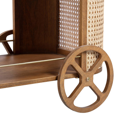 Lauren Natural Rattan Bar Cart