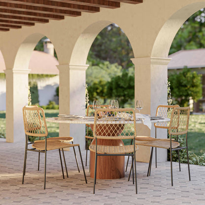 Bubble Travertine Concrete Indoor / Outdoor 54" Round Dining Table