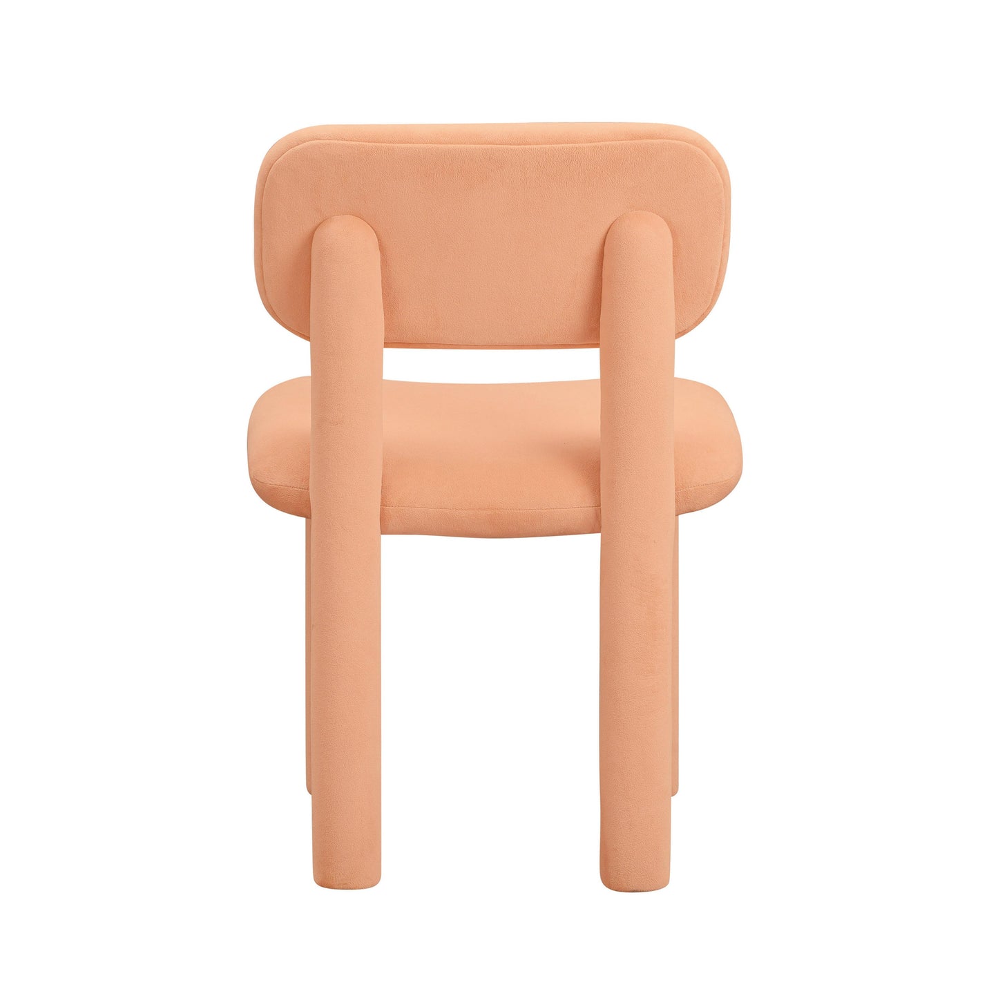 cave mellow salmon velvet dining chair