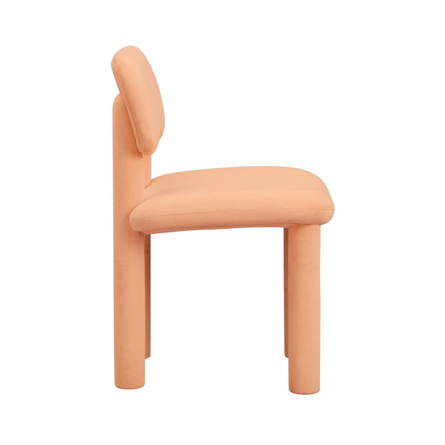 cave mellow salmon velvet dining chair