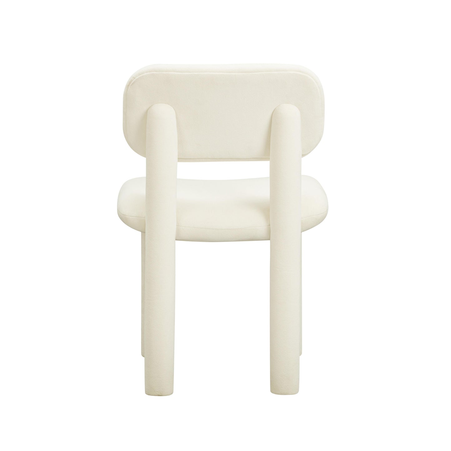 cave ivory white velvet dining chair