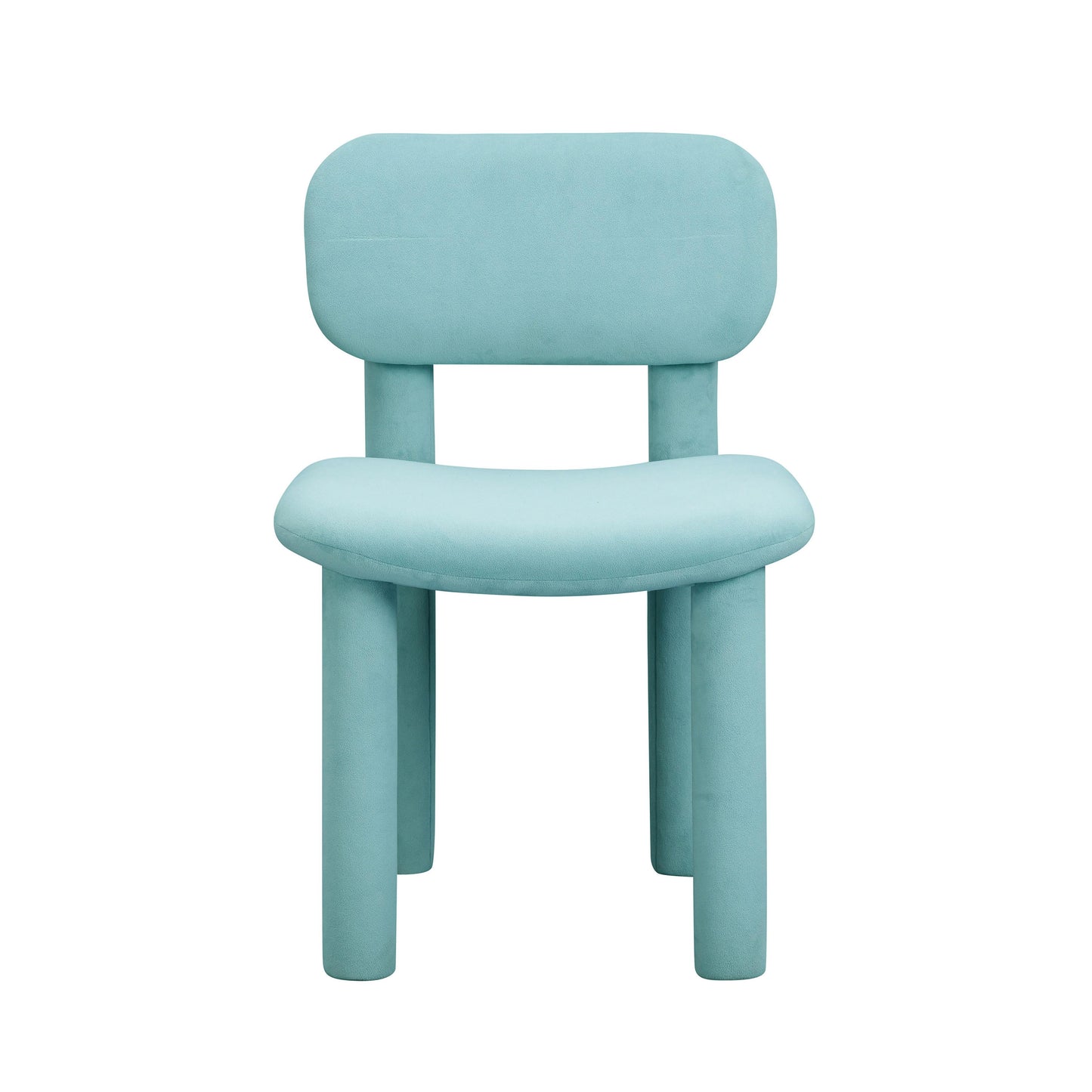 cave pale blue velvet dining chair