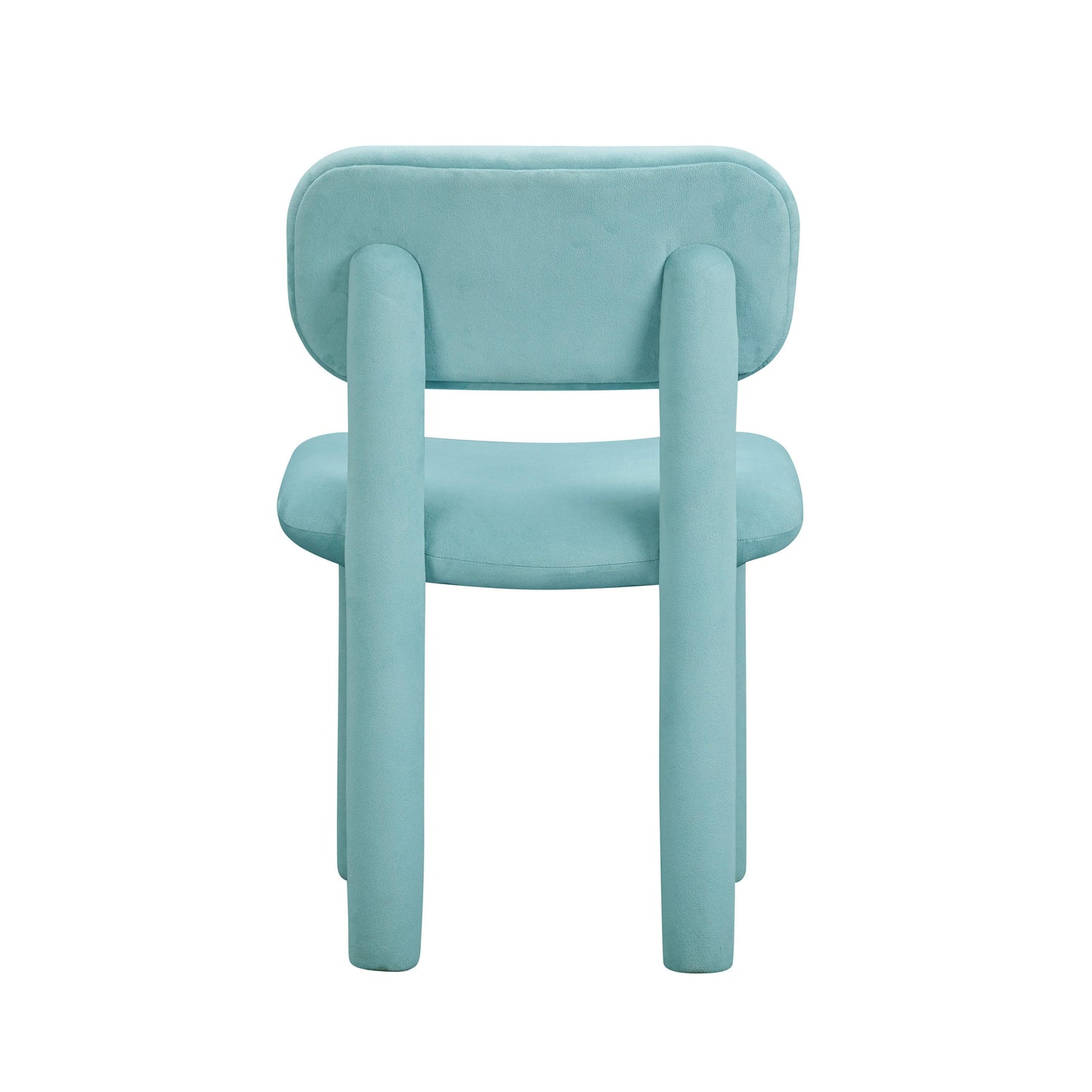 cave pale blue velvet dining chair