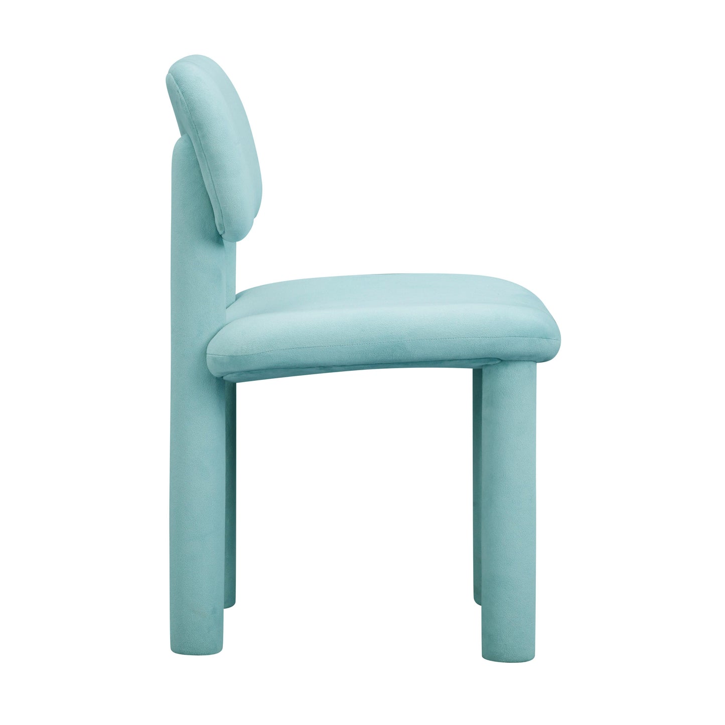 cave pale blue velvet dining chair