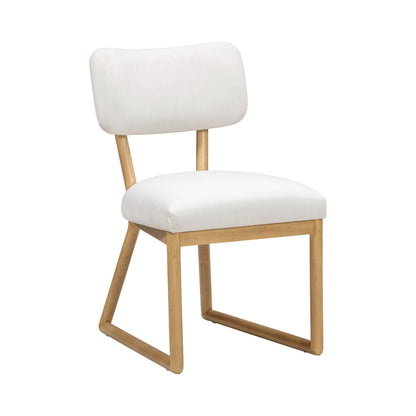 Tarra Cream Performance Upcycled Fabric Dining Chair