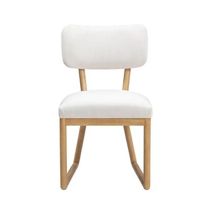 Tarra Cream Performance Upcycled Fabric Dining Chair