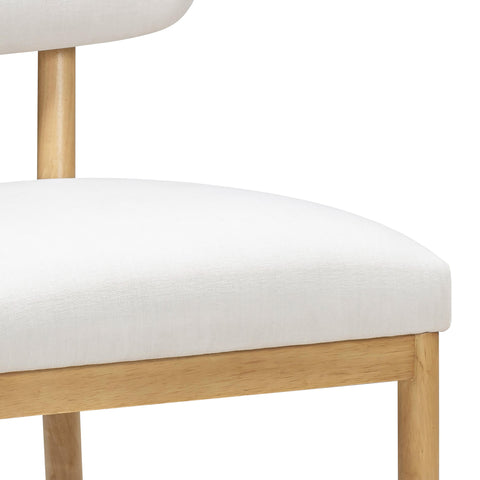 Tarra Cream Performance Upcycled Fabric Dining Chair