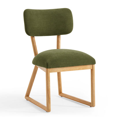 Tarra Green Performance Upcycled Fabric Dining Chair