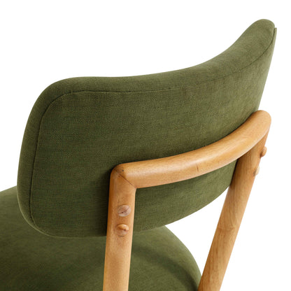 Tarra Green Performance Upcycled Fabric Dining Chair