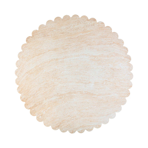 Estelle Capri 54" Washed Faux Travertine Finish Indoor/Outdoor Round Dining Table - image 4