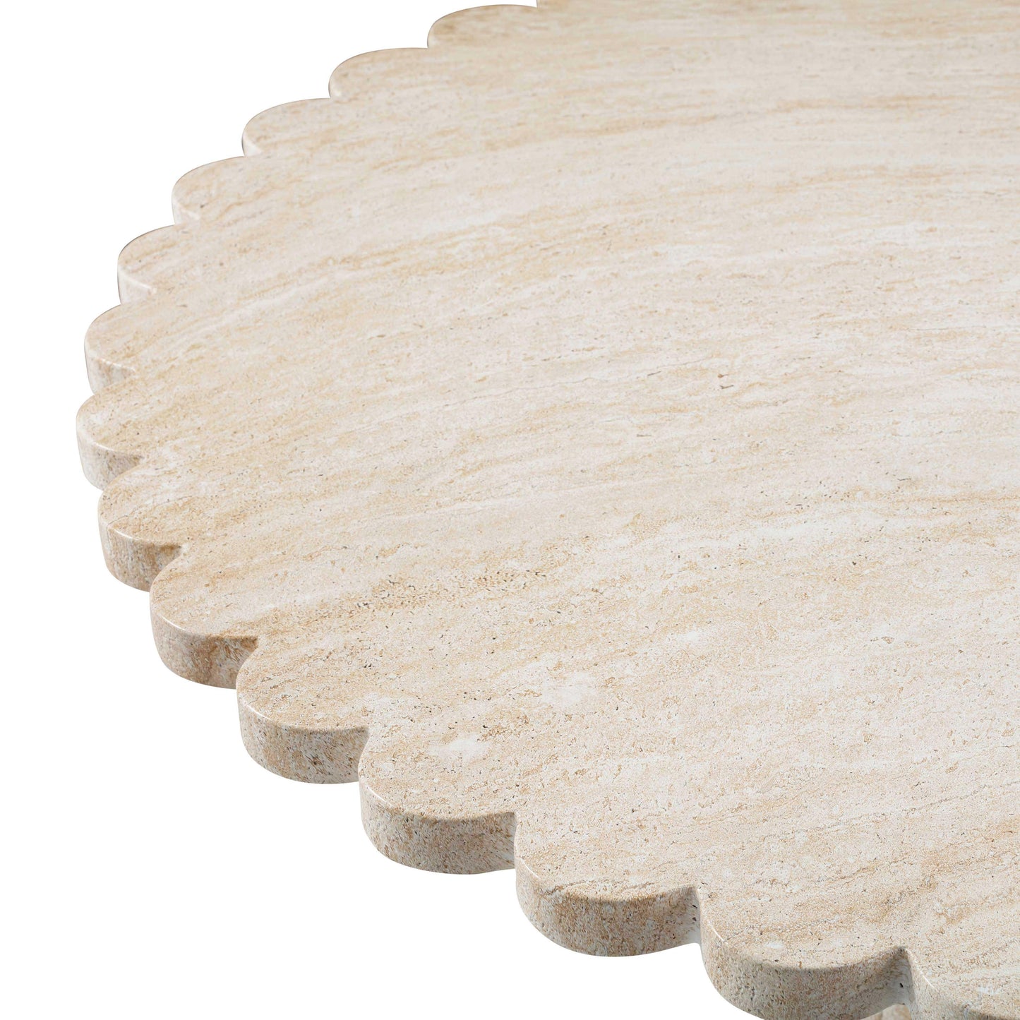 tempo washed travertine finish indoor / outdoor 54" round dining table