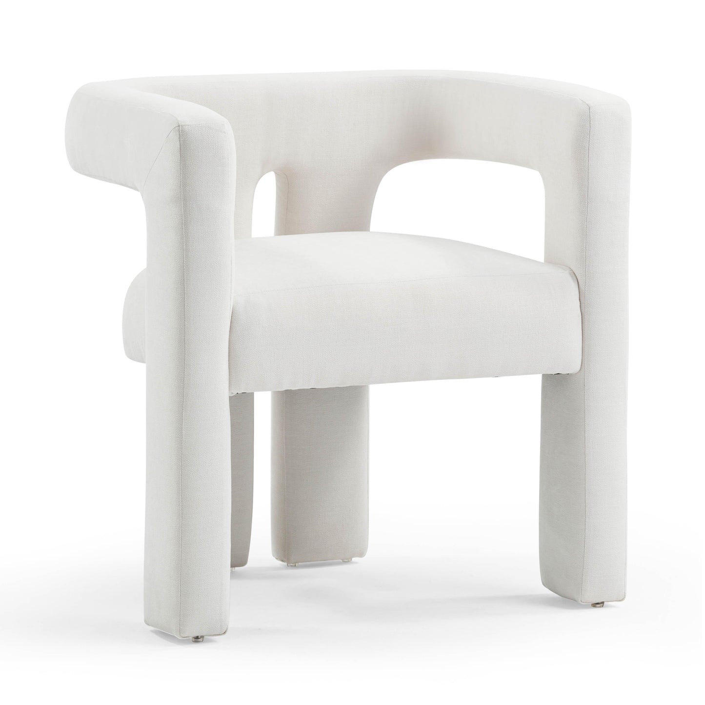 spara bone white recycled fabric chair