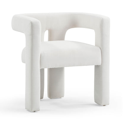 Spara Bone White Recycled Fabric Chair