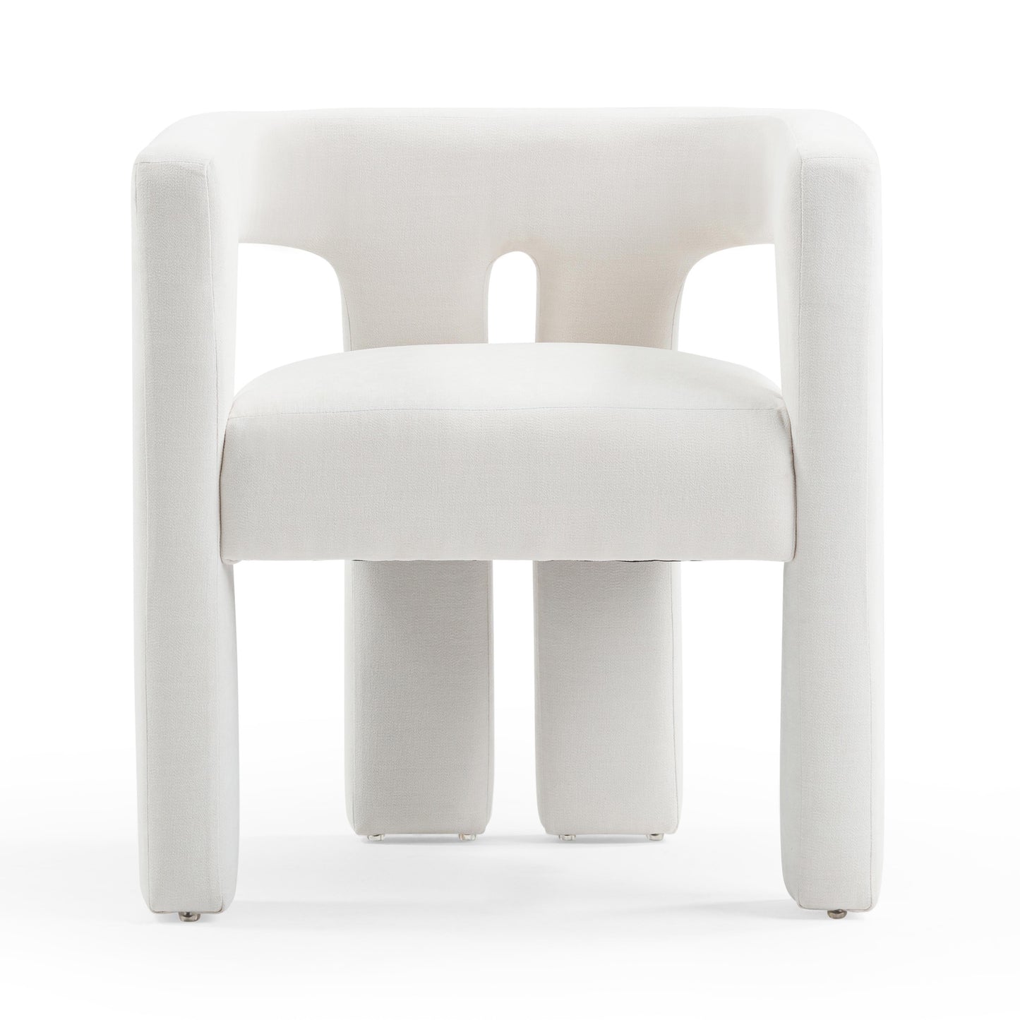 spara bone white recycled fabric chair