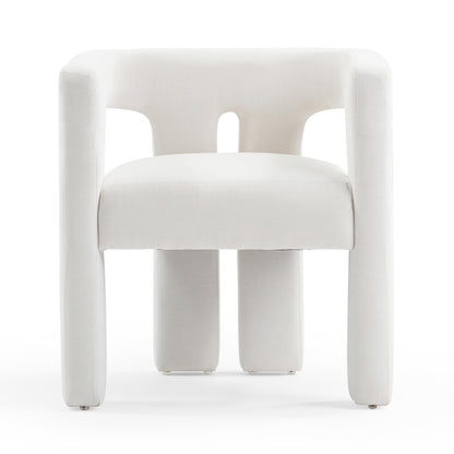 Spara Bone White Recycled Fabric Chair