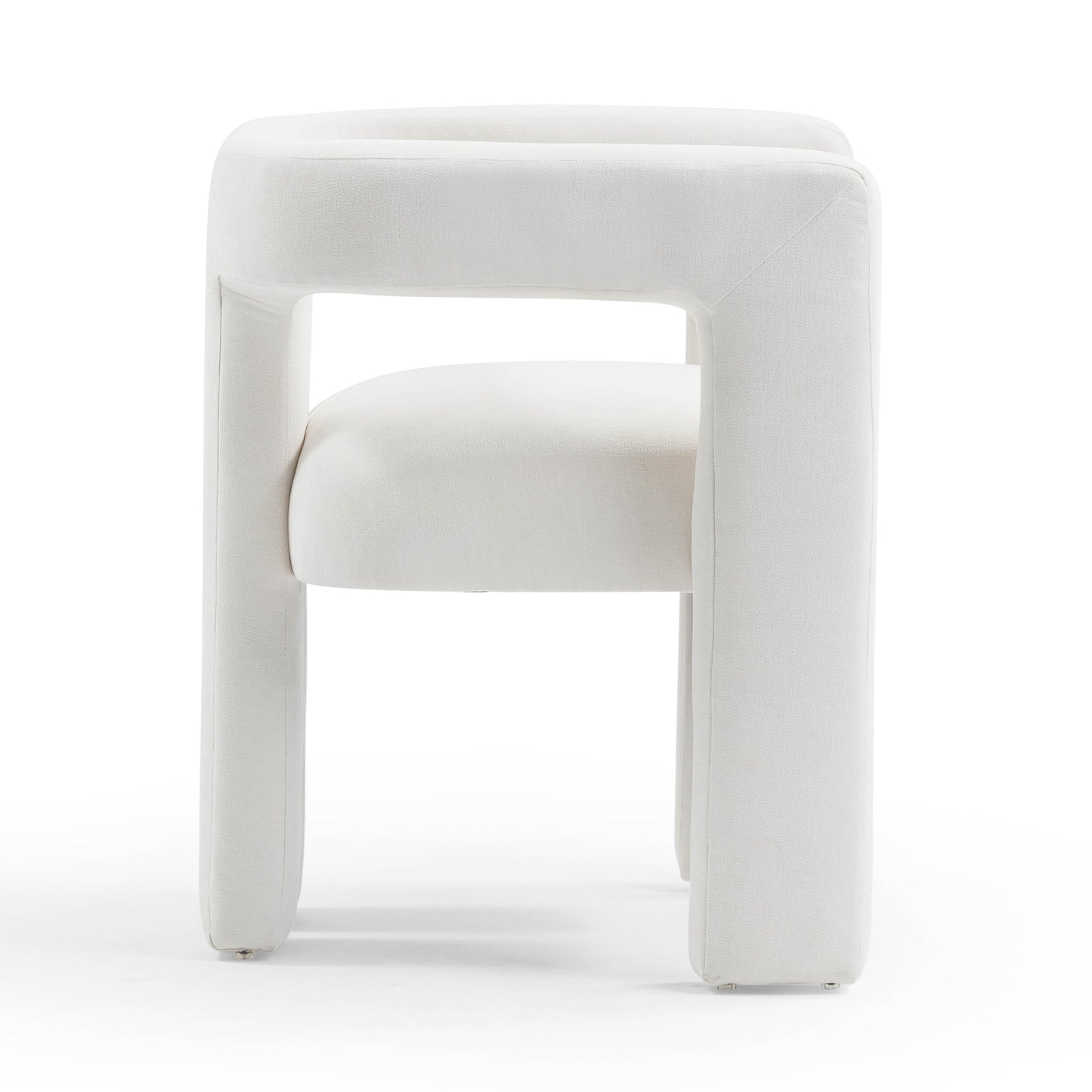 spara bone white recycled fabric chair