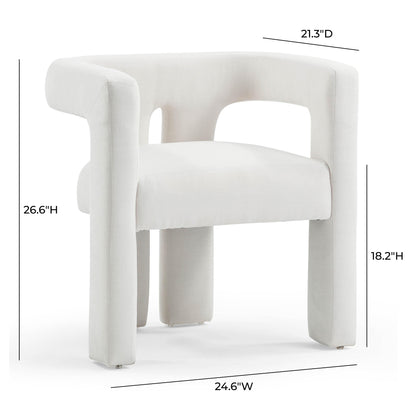 Spara Bone White Recycled Fabric Chair