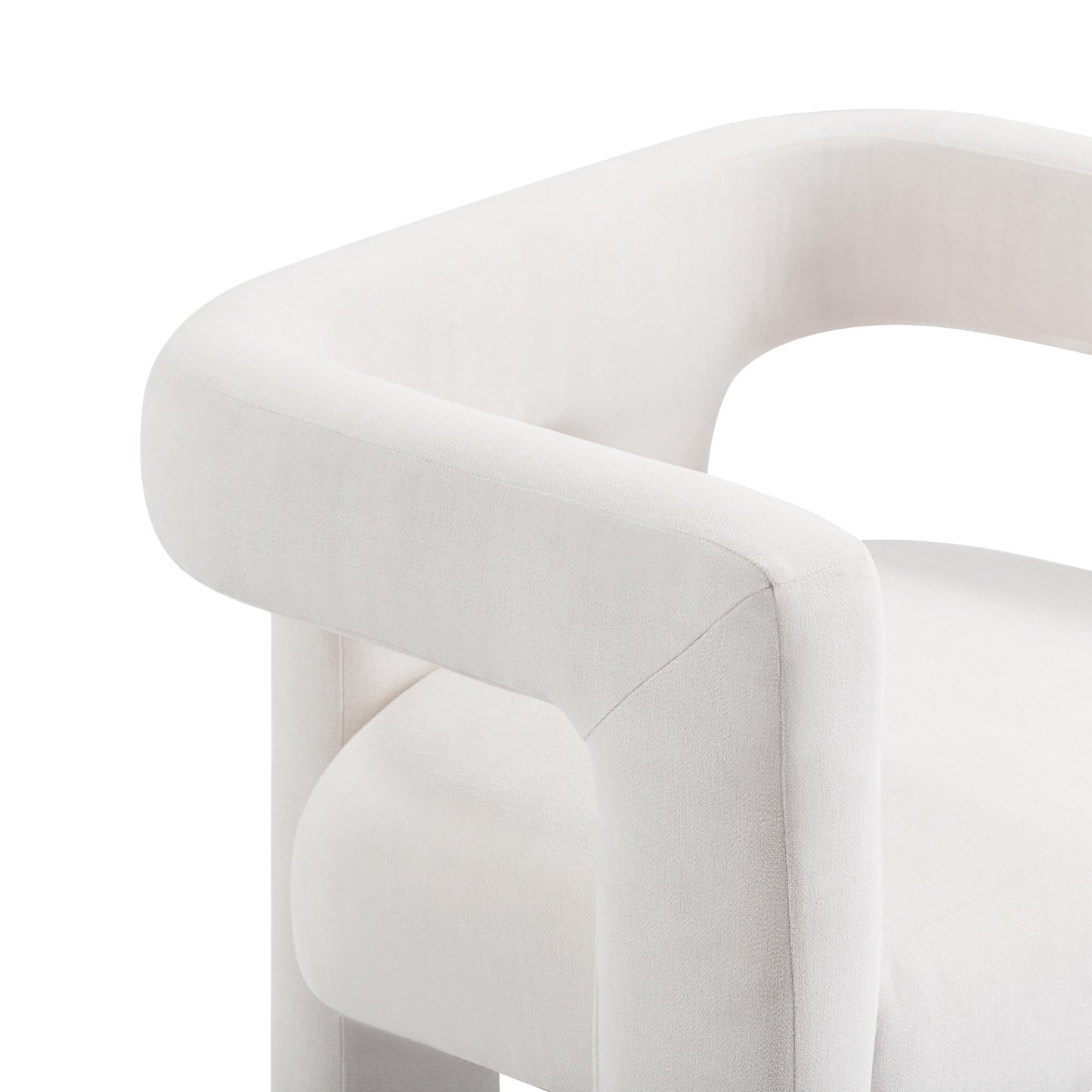 spara bone white recycled fabric chair