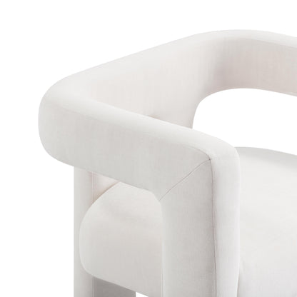 Spara Bone White Recycled Fabric Chair