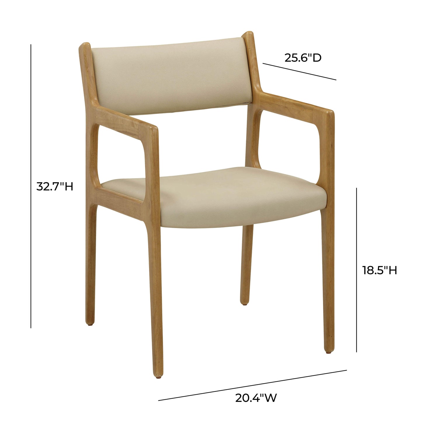 marla cream performance vegan leather dining chair - set of 2