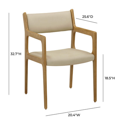 Marla Cream Performance Vegan Leather Dining Chair - Set of 2