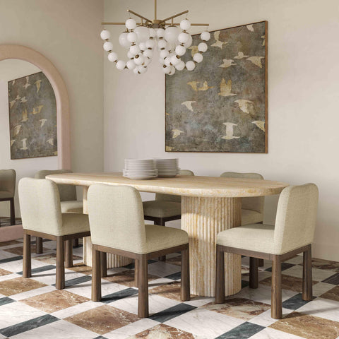 Colette Castaigne 86" Concrete Patterned Indoor/Outdoor Oval Dining Table - image 2