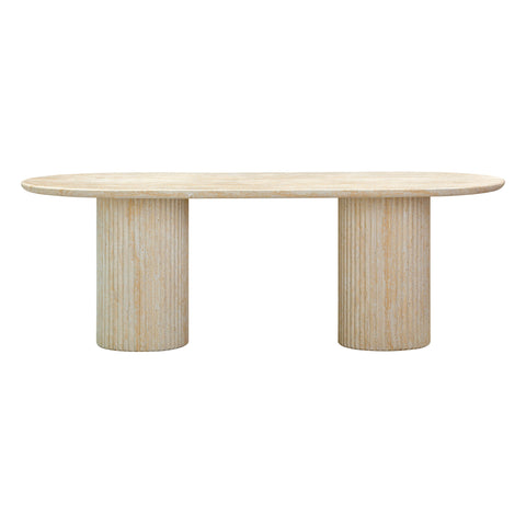 Colette Castaigne 86" Concrete Patterned Indoor/Outdoor Oval Dining Table - image 3