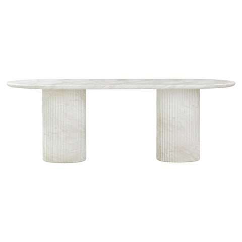 Colette Castaigne 86" Concrete Patterned Indoor/Outdoor Oval Dining Table - image 3