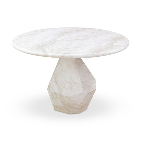 Noemie Fontaine 48" Faux Marble Indoor/Outdoor Round Dining Table - image 4