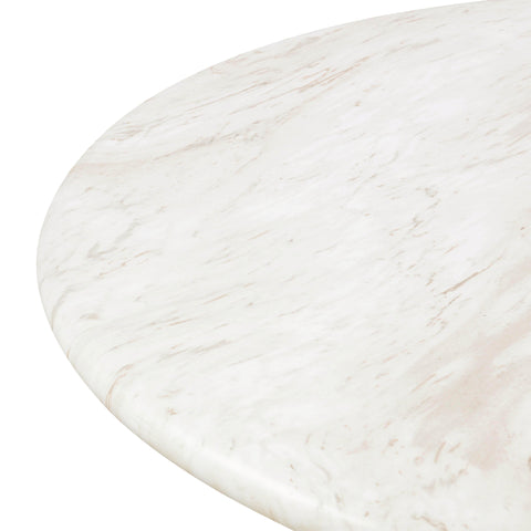 Noemie Fontaine 48" Faux Marble Indoor/Outdoor Round Dining Table - image 6
