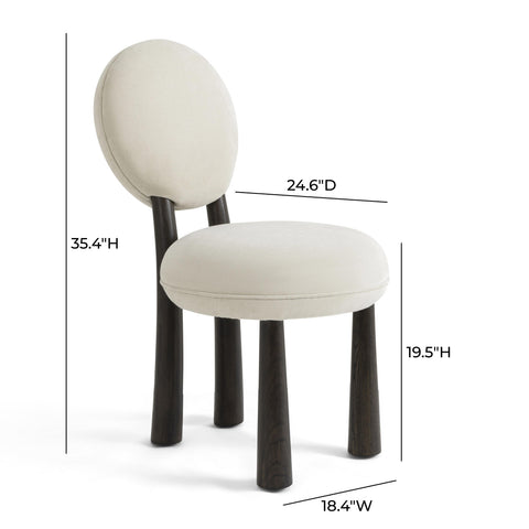 Amelie Valois Cream Performance Chenille Dining Chair - image 7